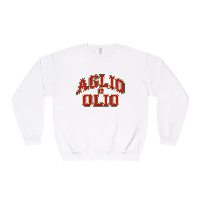 Aglio e Olio Italian Foodie Crewneck Sweatshirt