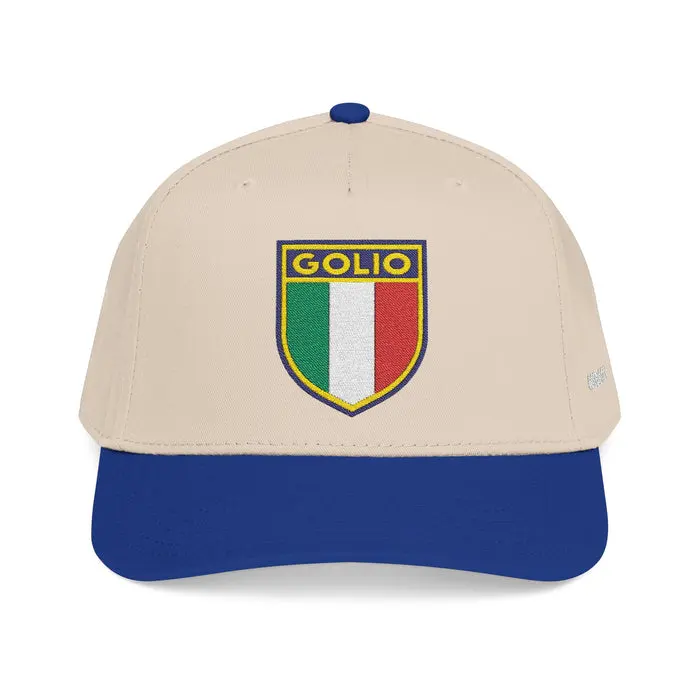 Italy Crest Baseball Cap — 'GOLIO' Patch Tricolor Shield Hat