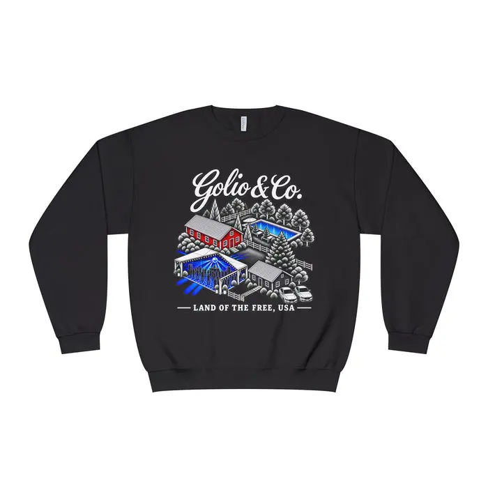 Electric Countryside Sweatshirt — Golio & Co. "Land of the Free" Vintage Americana Crewneck