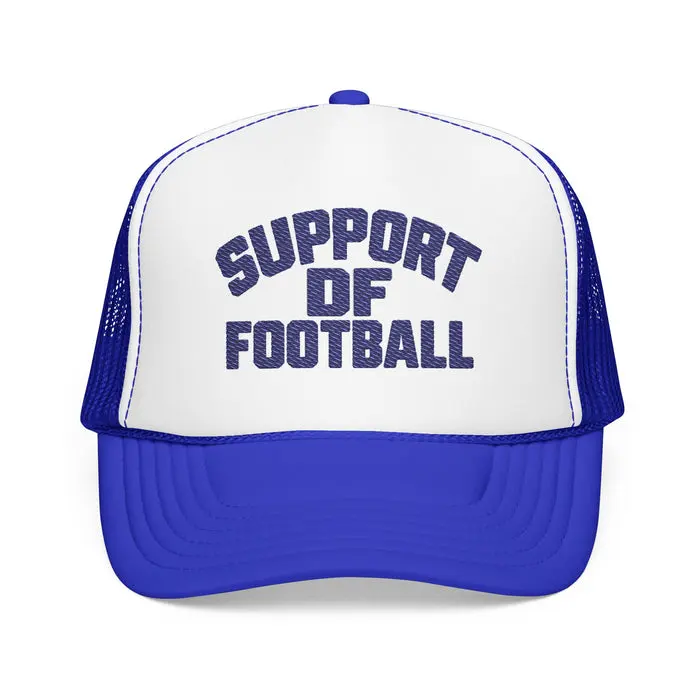 Support DF Football Trucker Hat — Vintage Sport Foam Cap
