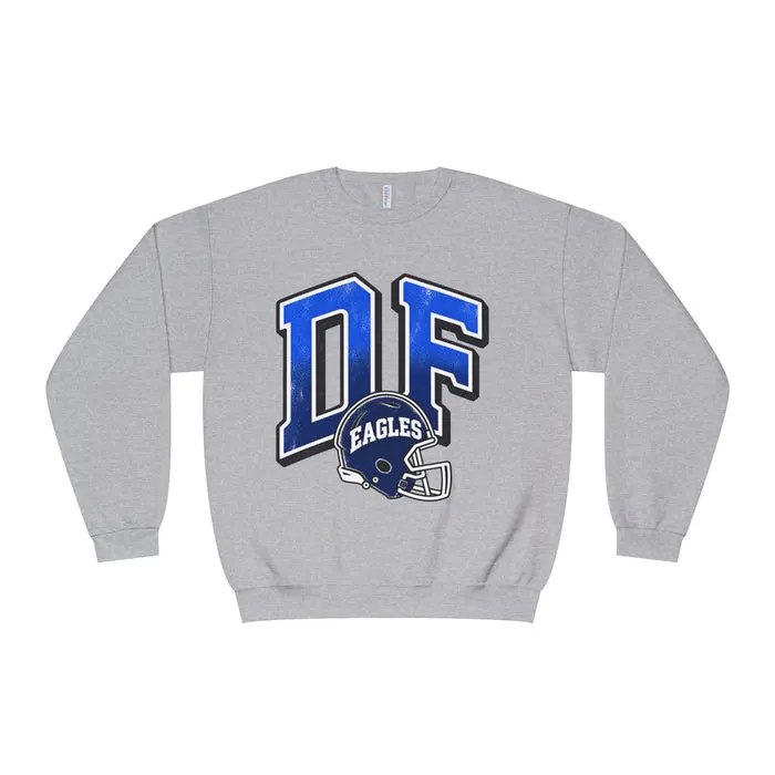 DF Eagles Football Helmet 90s Crewneck Sweatshirt