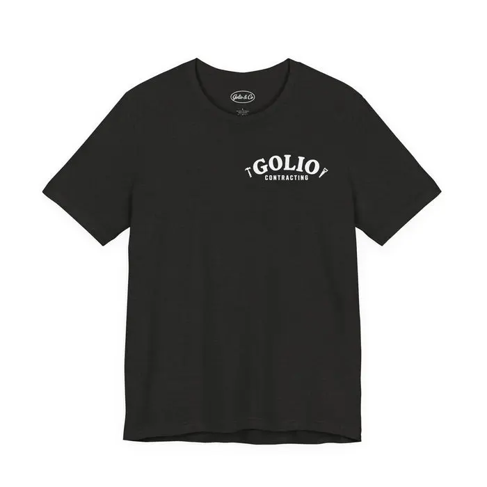 T-Shirt — Golio & Co Logo Tee (front 'GOLIO' chest, back oval 'Golio & Co')