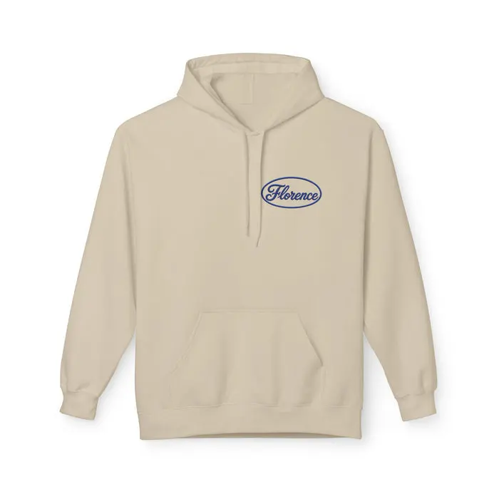 Florence Retro Logo Hoodie — Vintage Script Sweatshirt