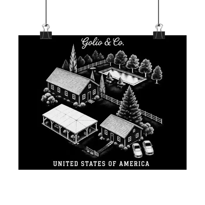 Matte Horizontal Poster — Vintage American Casino Illustration (Golio & Co.)