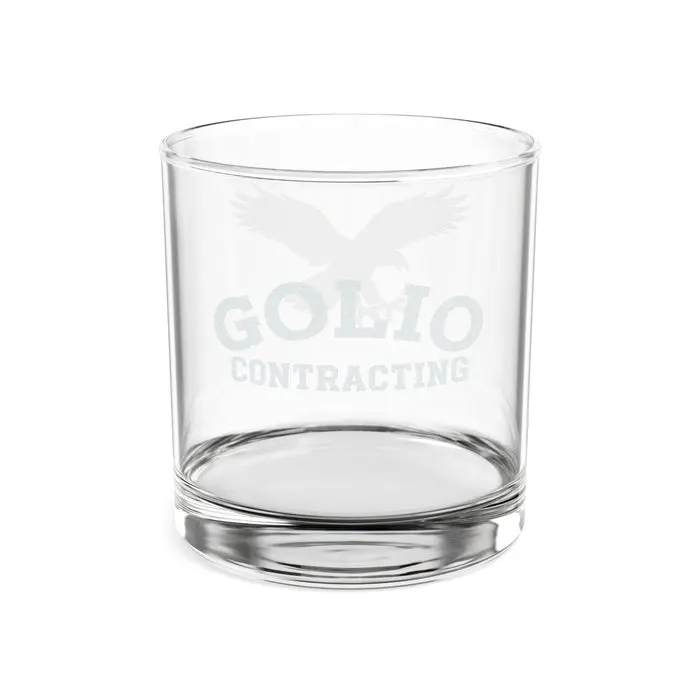 Engraved Whiskey Glass 10.5oz — Personalized Eagle Logo Rocks Glass