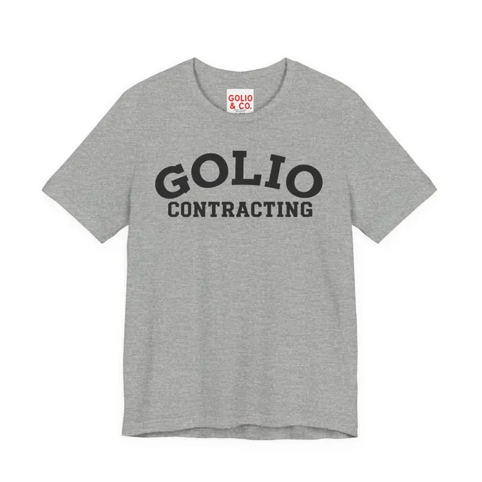 Heather grey Golio Contracting graphic t-shirt