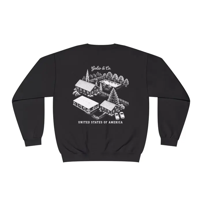 Golio & Co. Casino Scene Crewneck Sweatshirt — United States of America Graphic